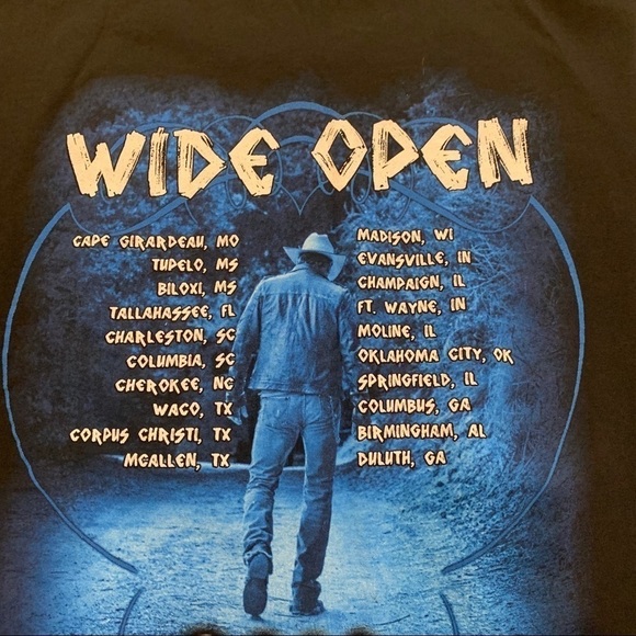 Jason Aldean Wide Open Concert Black Graphic Tee Sz M - Picture 4 of 5